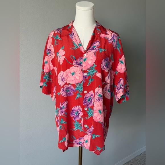 Ralph Lauren Tops - Vintage Ralph Lauren Silk 🌸Floral🌺 Shirt Made in Italy -12
